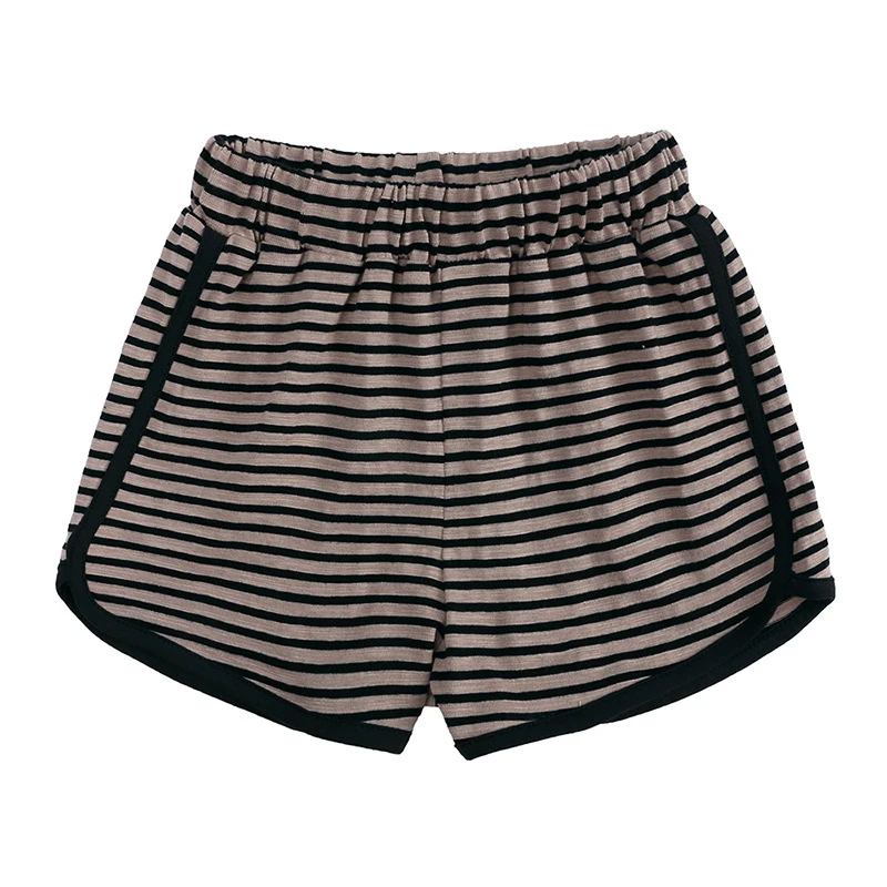 

Kids Clothes Boys Shorts Summer Girl Casual Solid Striped Short Pants for Babies Cotton Loose Retro Young Children's Clothing