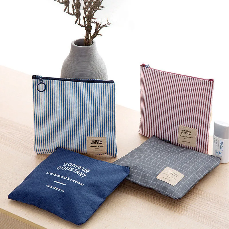 

Large Capacity Sanitary Napkin Aunt Towel Storage Bag Month Buggy Bag Canvas Minimalism Student Pencil Case Change Cosmetic Bag