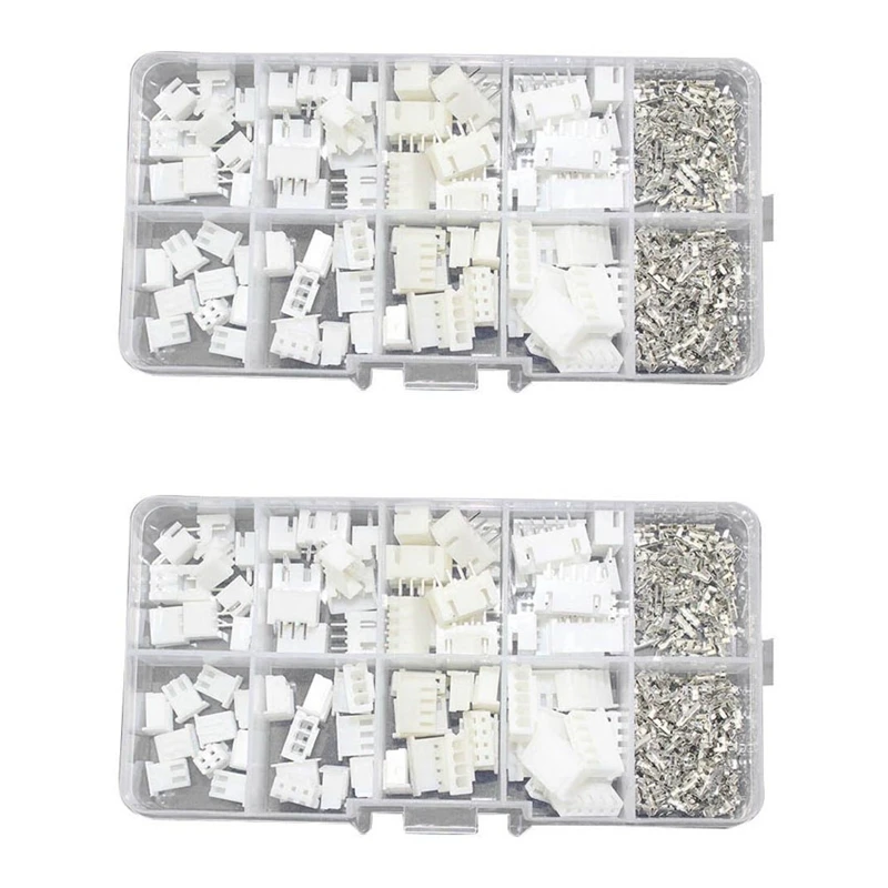 

300X Kit In Box 2P 3P 4P 5 Pin 2.54Mm Pitch Terminal / Housing / Pin Header Connector Wire Connectors Adaptor XH Kits