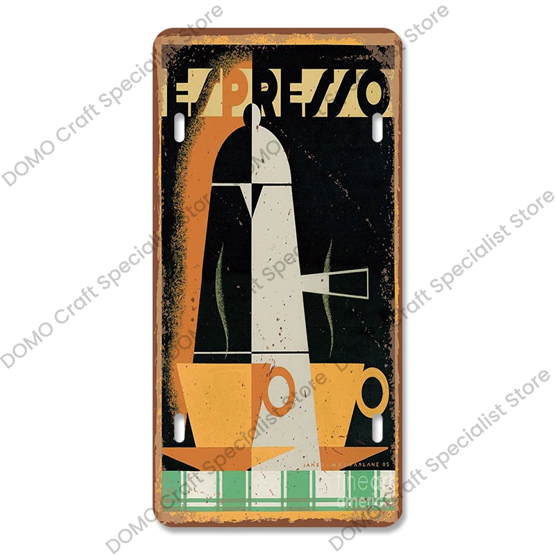 

Винтажный металлический постер "Кофе"