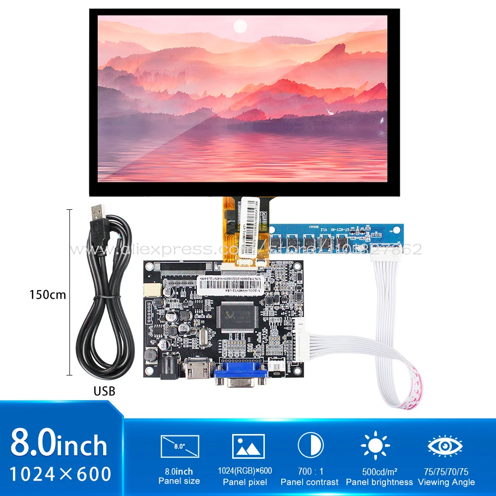 

Оригинальный Innolux ZJ080NA-08A 8 дюймов TFT прозрачный сенсорный ЖК-модуль 1024*600 RGB интерфейс для фотографий