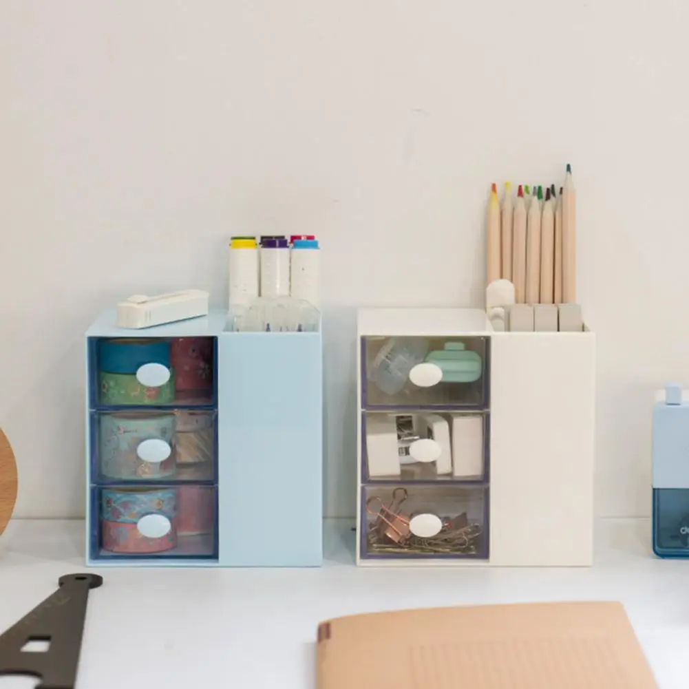 

Easy to Use 4 Colors Universal Individual Compartments Pen Holder for Students