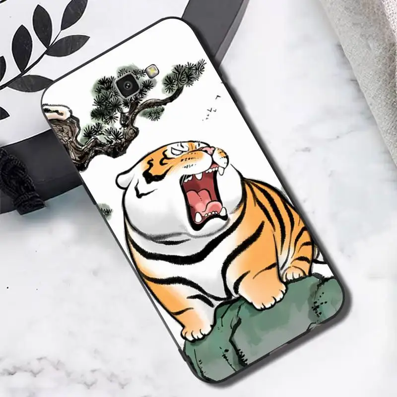 Cartoon Fat Tiger Phone Case for Samsung J 4 5 6 7 8 prime plus 2018 2017 2016 J7 core images - 6