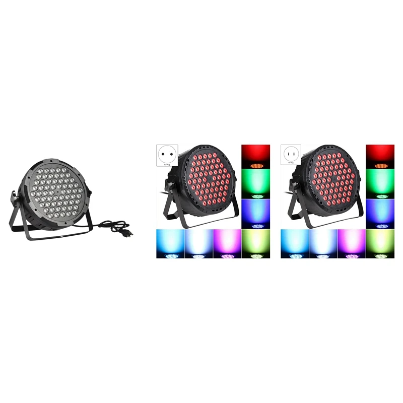 

Светодиодный сценический светильник 60x3 Вт RGB светодиодный Par Светильник Dmx Dj светильник и звуковая активация с кронштейном для церкви конце...