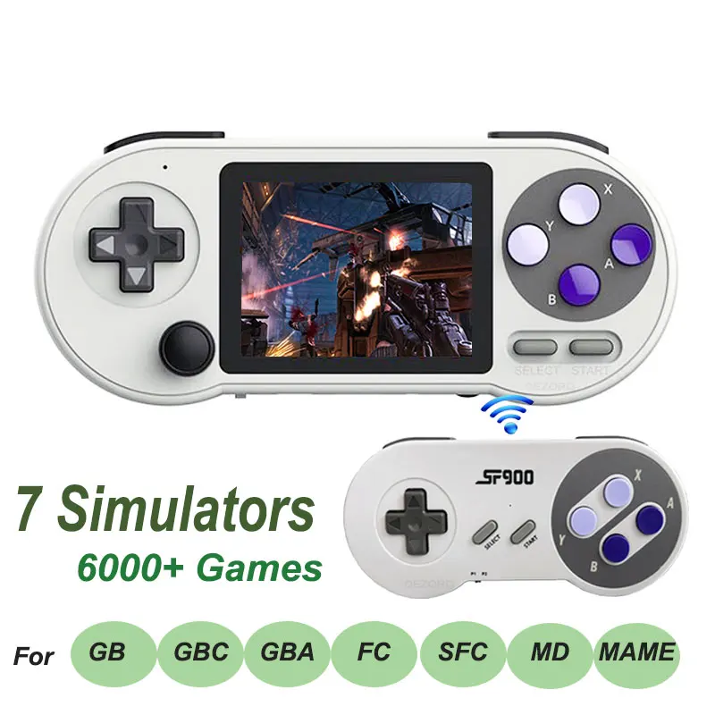 Портативная игровая Ретро консоль SF2000, портативная игровая мини-консоль с 6000 играми