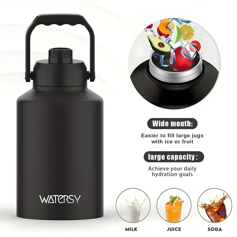 Бутылка-термос Большая емкость из нержавеющей стали Термальная бутылка для воды