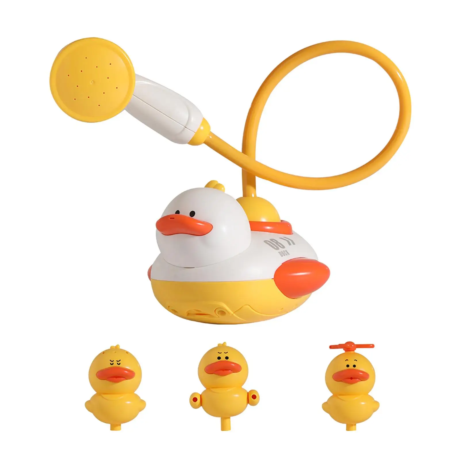 Bath Toy Duck Water Spray Water Pump Bathtime Play with 3 Duck Sprinkler for Boys Girls Gifts Infants Kids Interactive Bath Toy images - 6