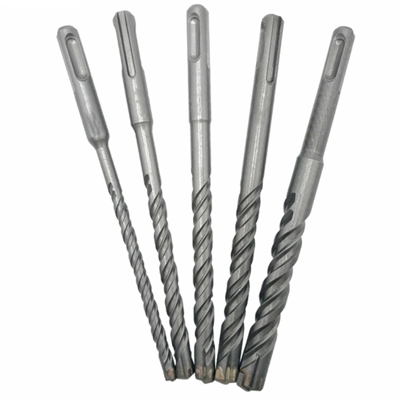 

LICG 5Pcs Electric Hammer SDS Plus Drill Bit Set Cross Tips 4 Cutters 160Mm For Concrete Wall Brick Block Masonry Drilling Bits