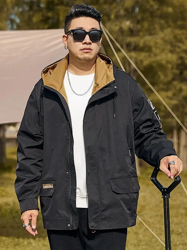 50.00kg Slimming Plus size Outerwear Men's Clothing Thickened Cotton-padded jacket plus Size Cotton-Padded Coat Lard-bucket ... |