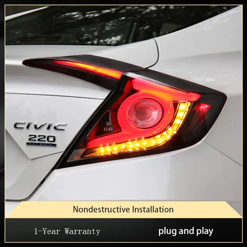 Задние фары для Honda Civic G10 2016 2017 2018 2019 2020 в сборе обновленные светодиодные