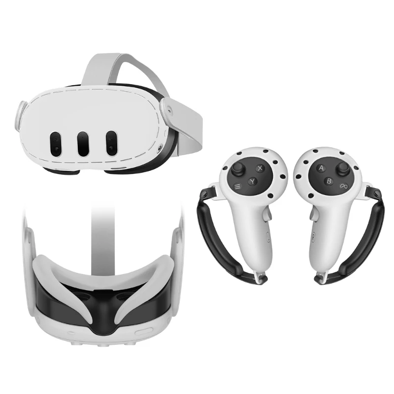 

ESTD Silicone Protective Case For Meta Quest 3 Helmet Mask Lens Protector Cover