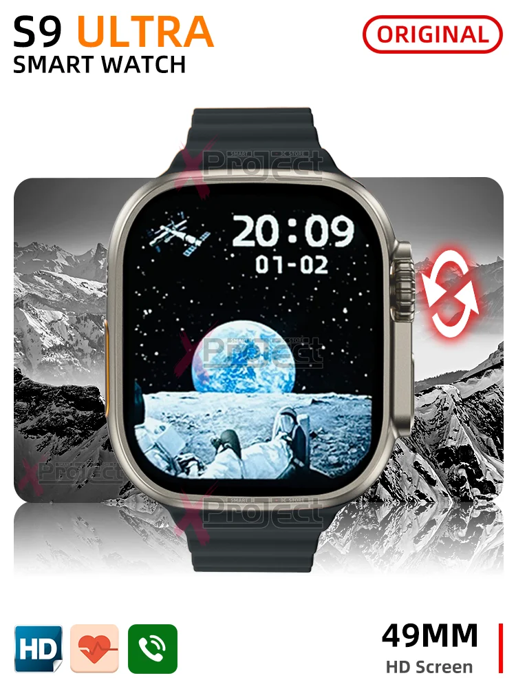 

Смарт-часы S9 серии 8 для мужчин и женщин, умные часы с поддержкой Bluetooth, с беспроводным зарядным устройством 49 мм, с пульсометром, для IOS и Andriod pk HW9 Ultra