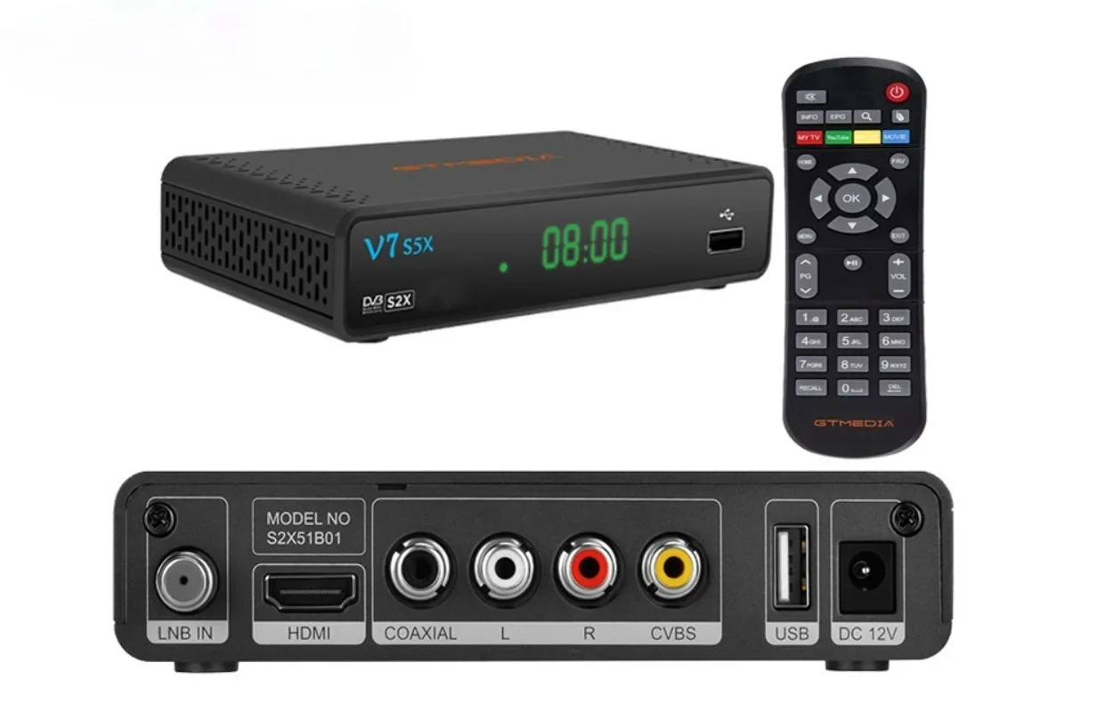 V7 S2X Поддержка PowerVu Biss Key Cccamd AVS+ S5X