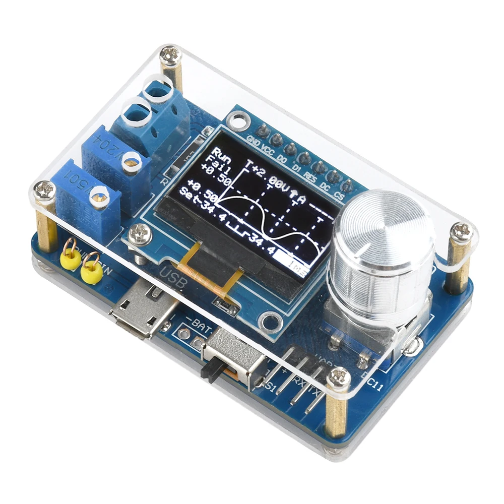 DC 5 В DIY цифровой осциллограф комплект 0 96 дюйма DOS ЖК-осциллограф STC