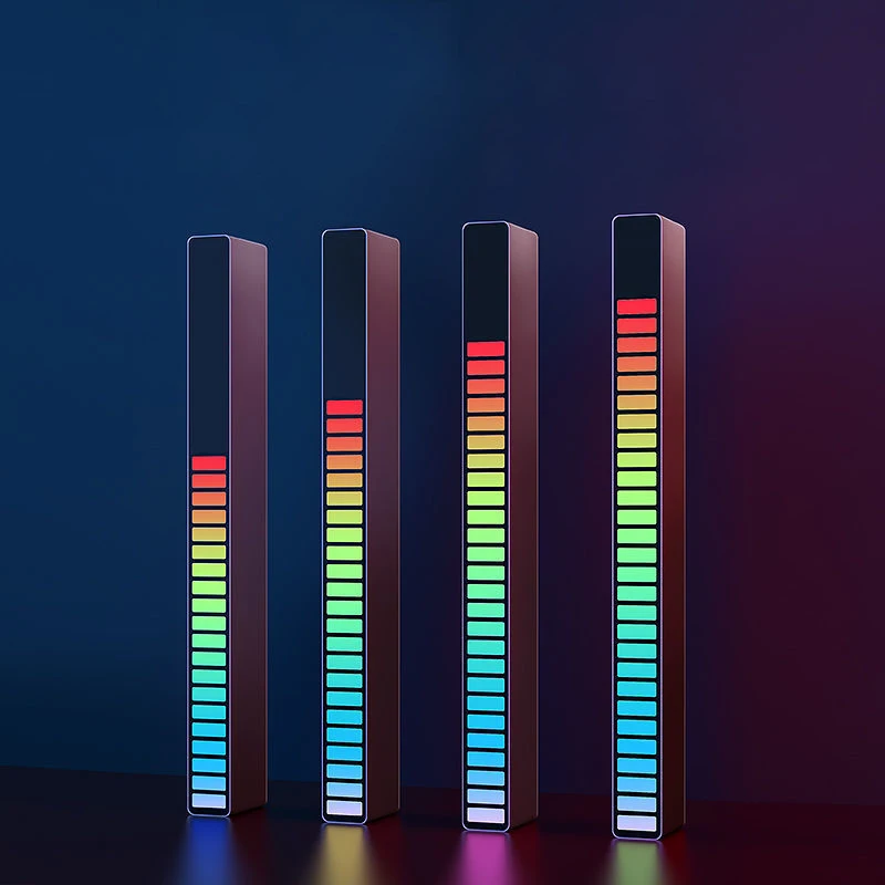 

Креативный разноцветный светодиодный автомобильный светильник RGB перезаряжаемый звуковой пульт управления Музыкальный ритмичный атмосфе...