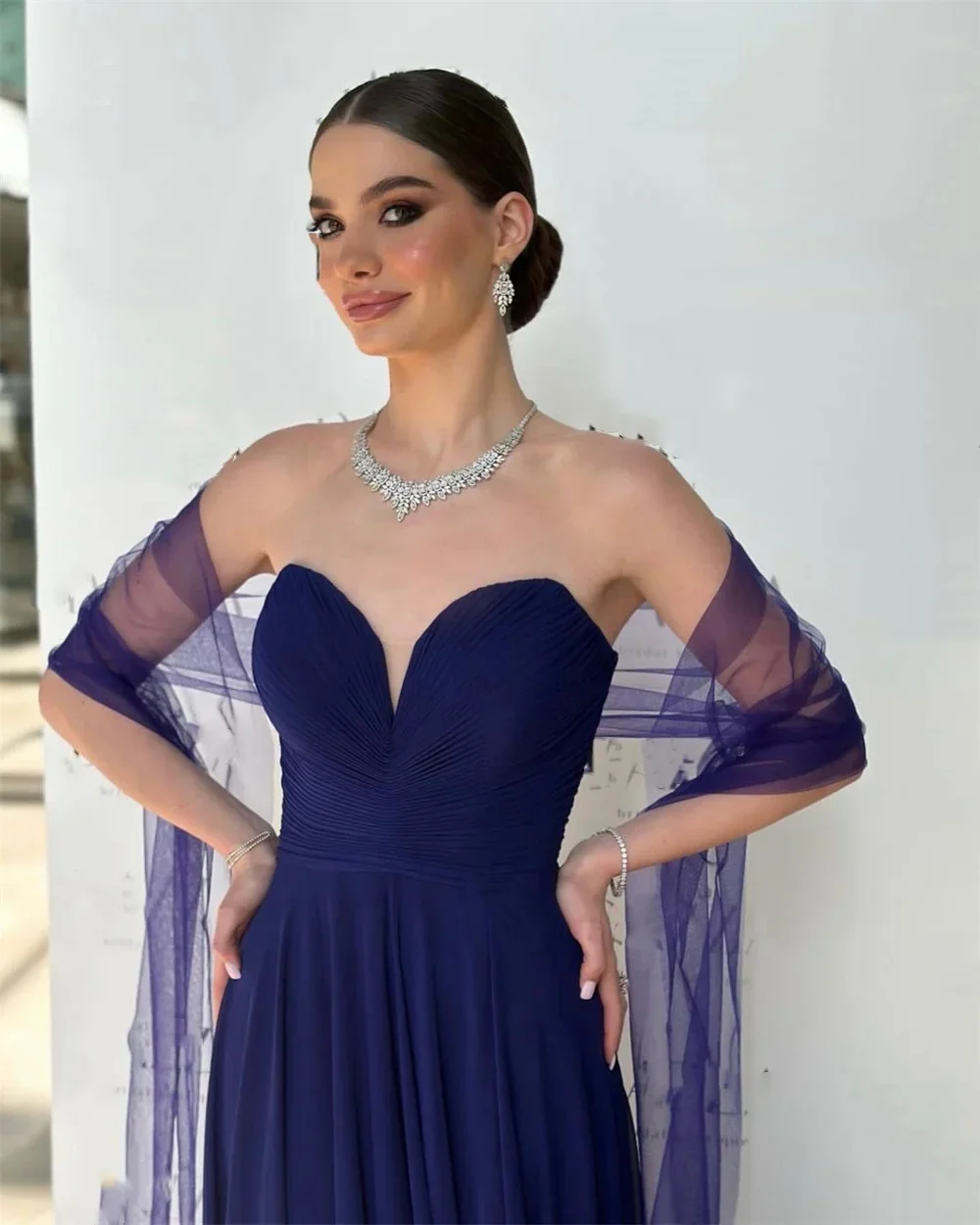 Вечернее платье Саудовской Аравии по индивидуальному заказу трапециевидной