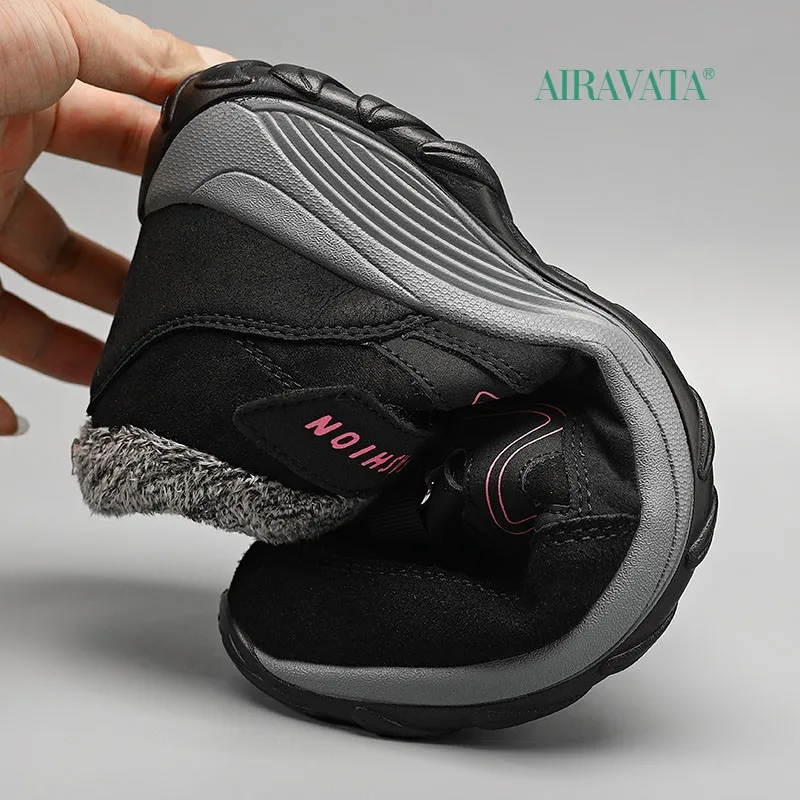 Woman Boots Winter Shoes Skid Resistant Hiking Mountain Boots Climbing Shoes Outdoors Waterproof Warm Fur Snow Boots