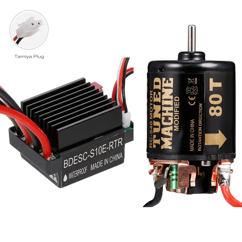 13T 21T 35T 45T 55T 80T 540 щеточный двигатель и 320A щеточный ESC для 1/10 радиоуправляемого автомобиля Axial SCX10 90046 Traxxas TRX4 D90 HSP Tamiya HPI