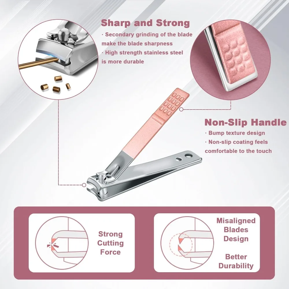 Машинка для стрижки ногтей из нержавеющей стали маникюрный набор розовое золото