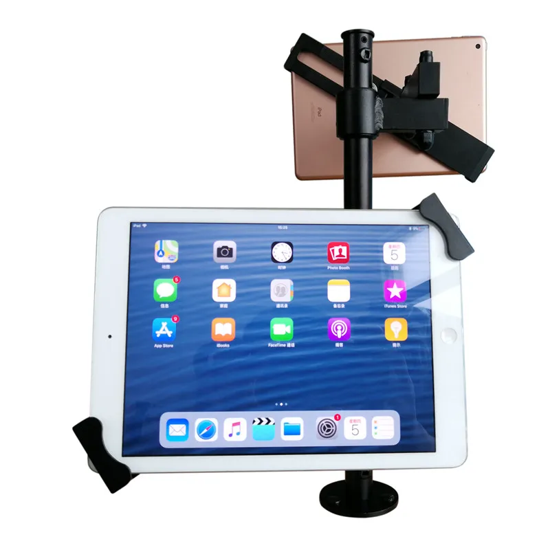 Desktop Pole Double Arm Folding Display 7-10.1/10.1-13 inch Tablet Bracket Anti-theft