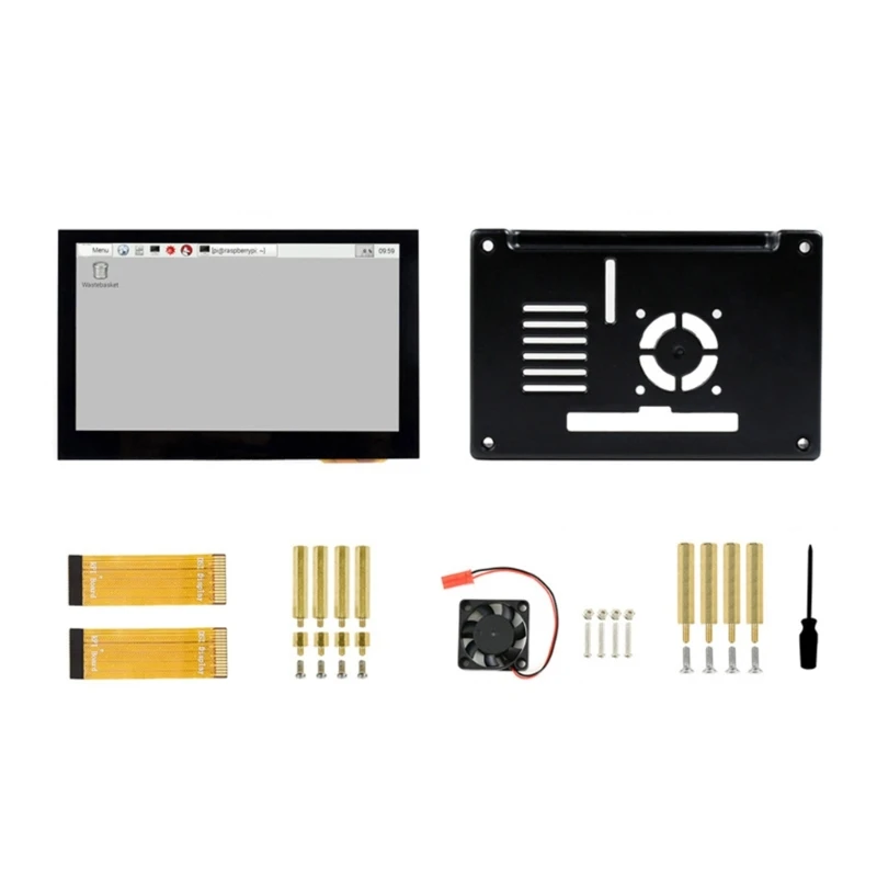 

4.3" LCD Screen MIPI IPS Wide Touchable Capacitive Display + Case for RaspberryPi4B Easy to Install P9JB