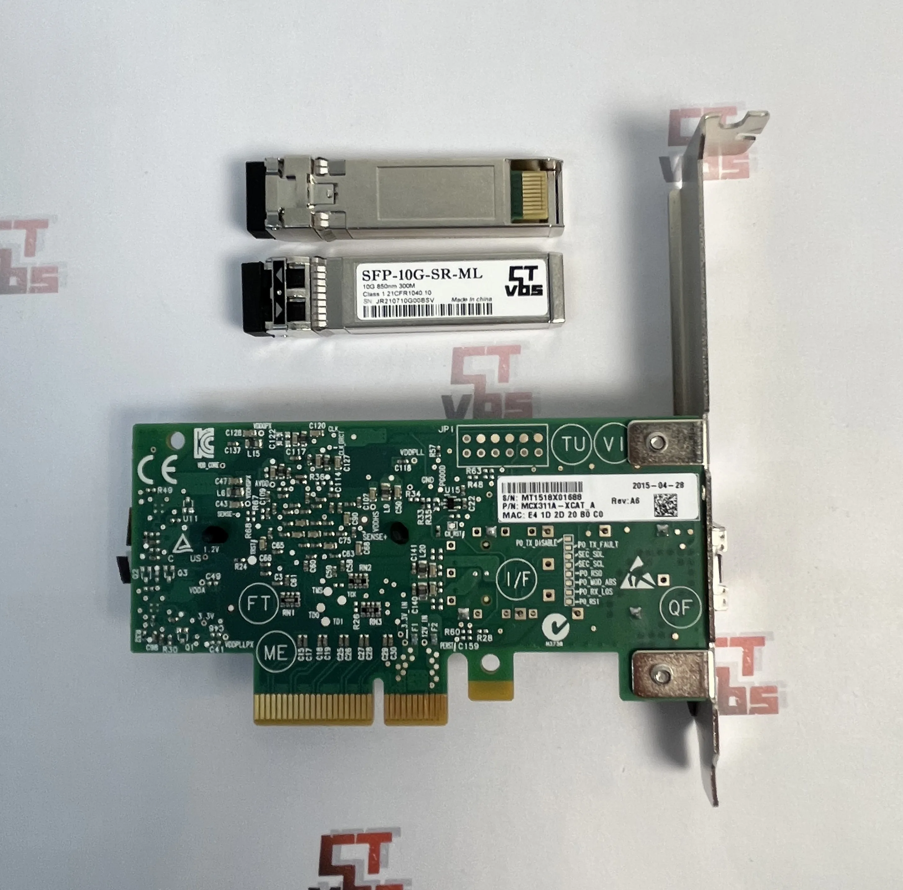 MCX311A-XCAT CX311A ConnectX-3 EN 10G Ethernet 10GbE SFP+ PCIe NIC Adapter Network Adapter High Profile For Mellanox