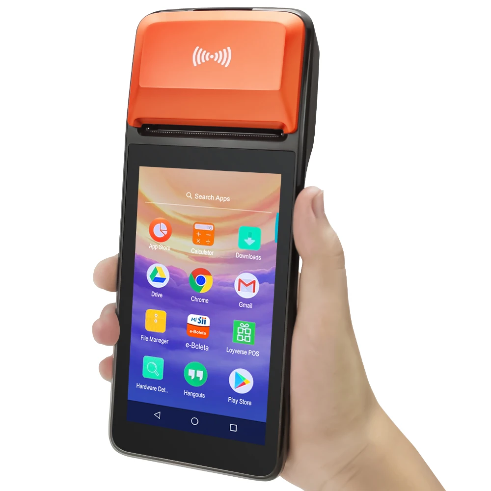 

Low Price H5 Android 8.1 3G Pos Terminal Machine Restaurants All in One Handheld Cash Register with 58mm Thermal Printer