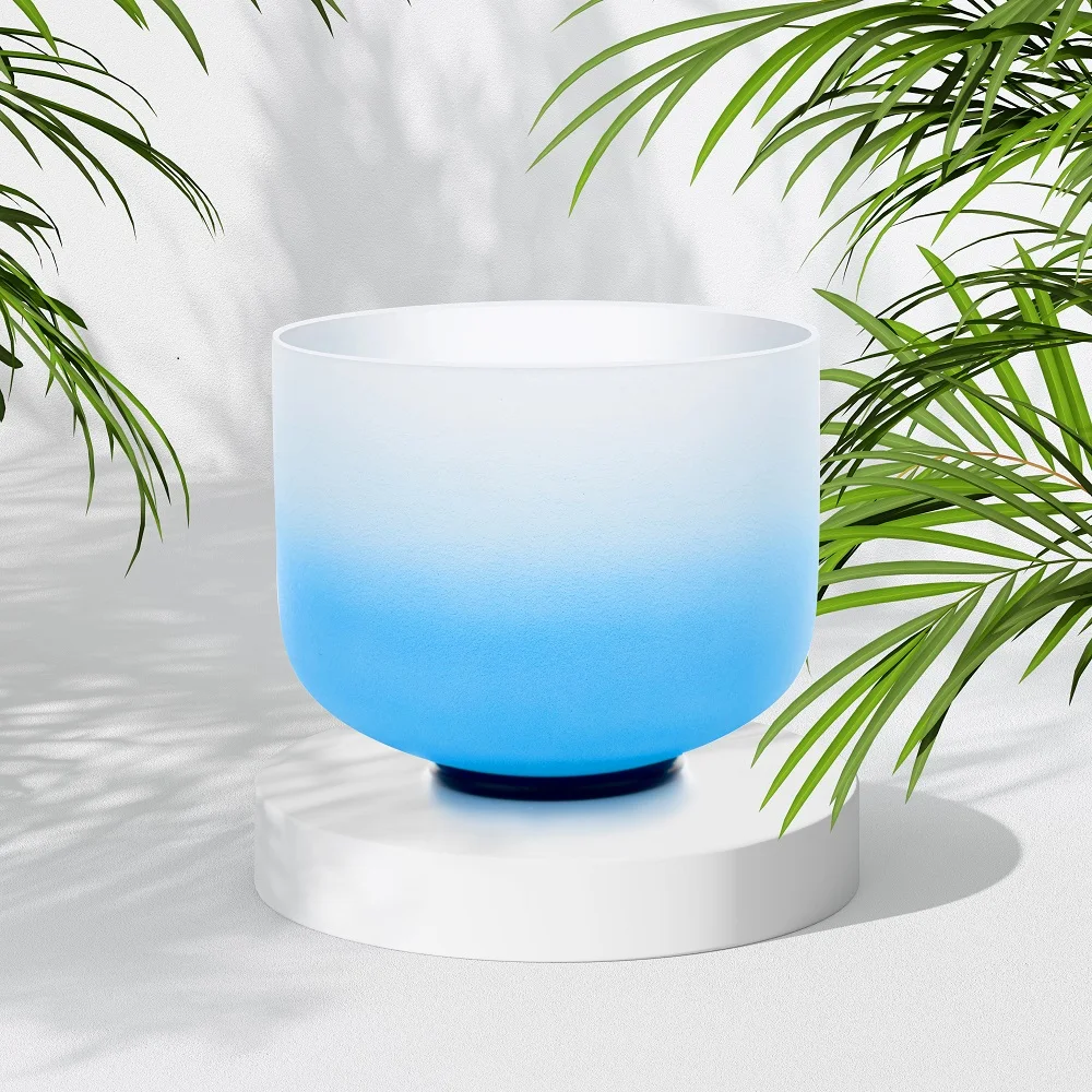 

Чаша с белыми и синими чакрами, 8 дюймов, 432 Гц