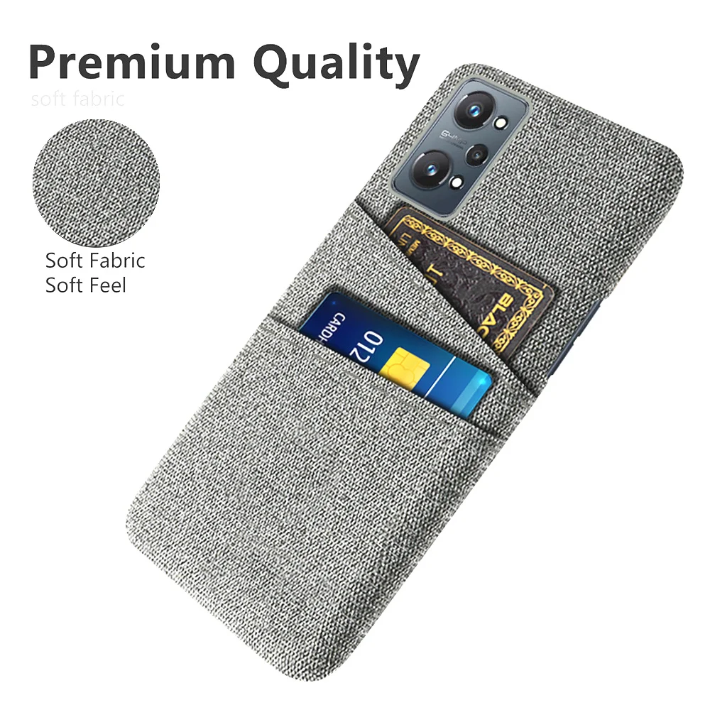 

GT neo2 For Realme GT Neo 2 Case Realme GT Neo 3T 3 2 Master Explorer GT2 Pro Case Dual Card Fabric Cloth Luxury Business Cover