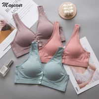 new pattern nursing bras pregnant women underwear maternity breastfeeding lingerie seamless pure cotton front closure female bra