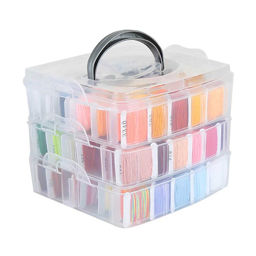 

229pcs Embroidery Floss Kit With Storage Box Friendship Bracelet String Labeled