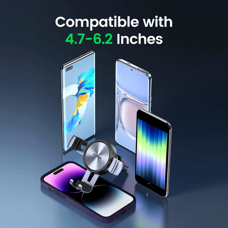 Ugreen Car Phone Holder for Mobile Smartphone Support In Car Cell Phone Stand for iPhone 13 Auto Vent Mount Gravity Holder Stand