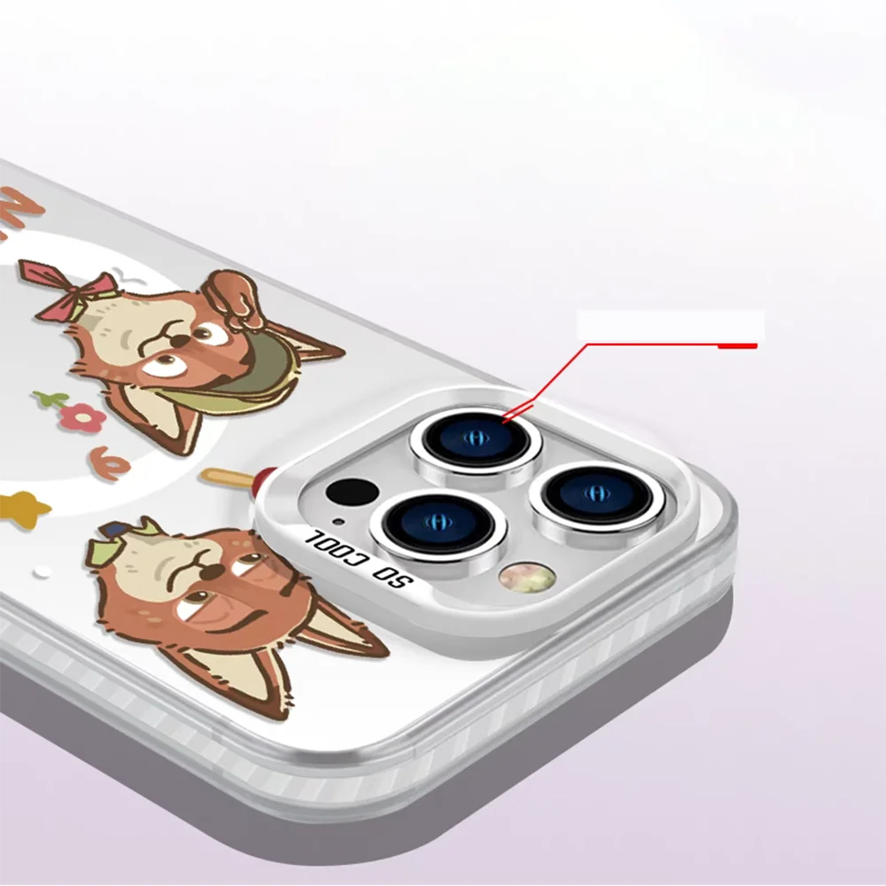 Магнитный чехол Disneys Z-Zootopia Couple Magsafe для Samsung S25 S24 S23 S22 S21 S20 FE Plus Ultra 5G мягкий