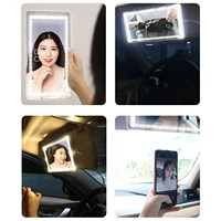 wireless charging car vanity mirror sun visor mirror led touch switch makeup mirror 2 lighting mode car mirror for women girls
