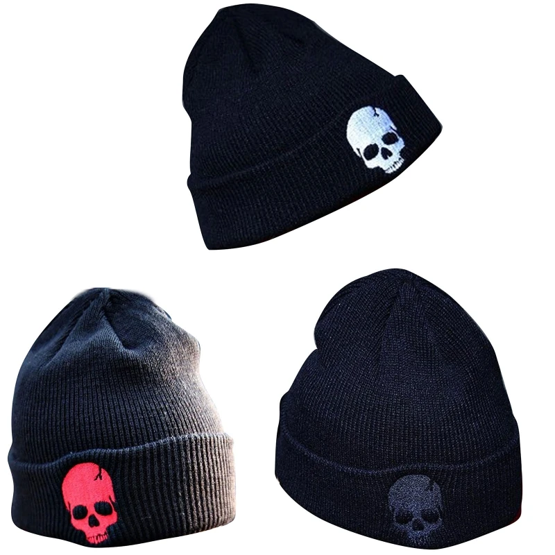 

Personalized Embroidery Knit Beanie Hat Winter Outdoor Boys Girls Warm Keeping Stretchy Cuffed Thick Hat Hip Hop Hat