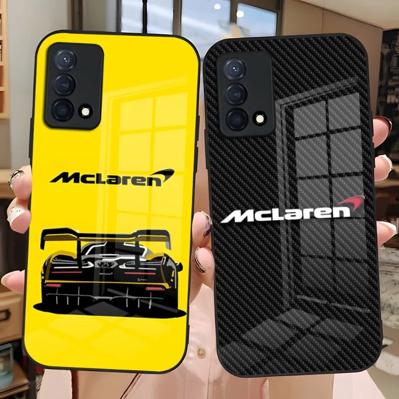 

Luxury Sports Car McLaren Phone Case For Oppo Find X3 X5 Pro Reno 6 7 A55 A57 A54 A93s A94 A92s A95 One Plus 8 9 7 Glass Cover
