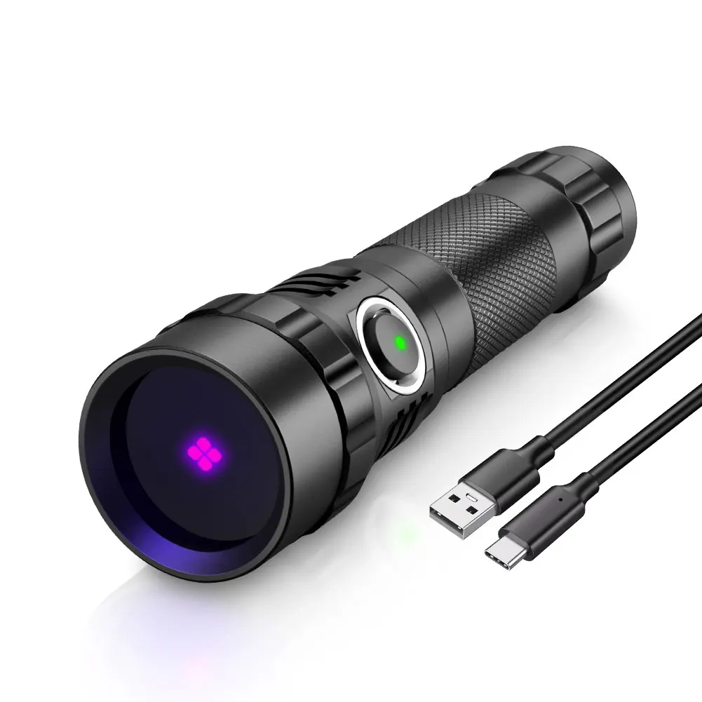 

UniqueFire 365NM черный ультрафиолетовый перезаряжаемый фонарик