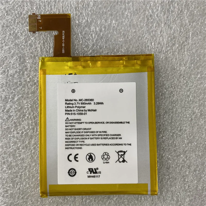 YCOOLY для детской батареи 890 мАч MC-265360 Замена + номер отслеживания высококачественные батареи