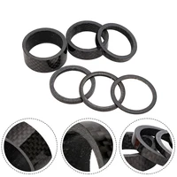 bicycle front fork washer mtb mountain bike 3k woven carbon fiber cloth headset spacer gasket ring 123510mm bike accessory