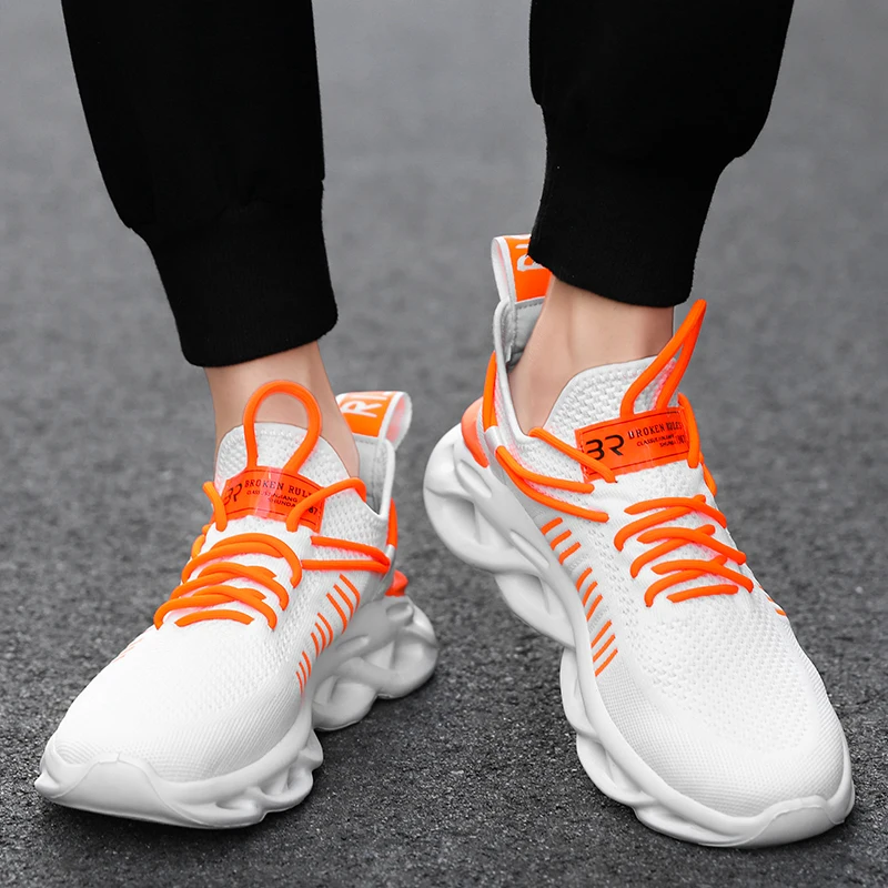 Women and Men Lightweight Fashion Sneakers  Athletic Knit Running Shoes Couple Tennis Gym Shoes Zapatos De Mujer