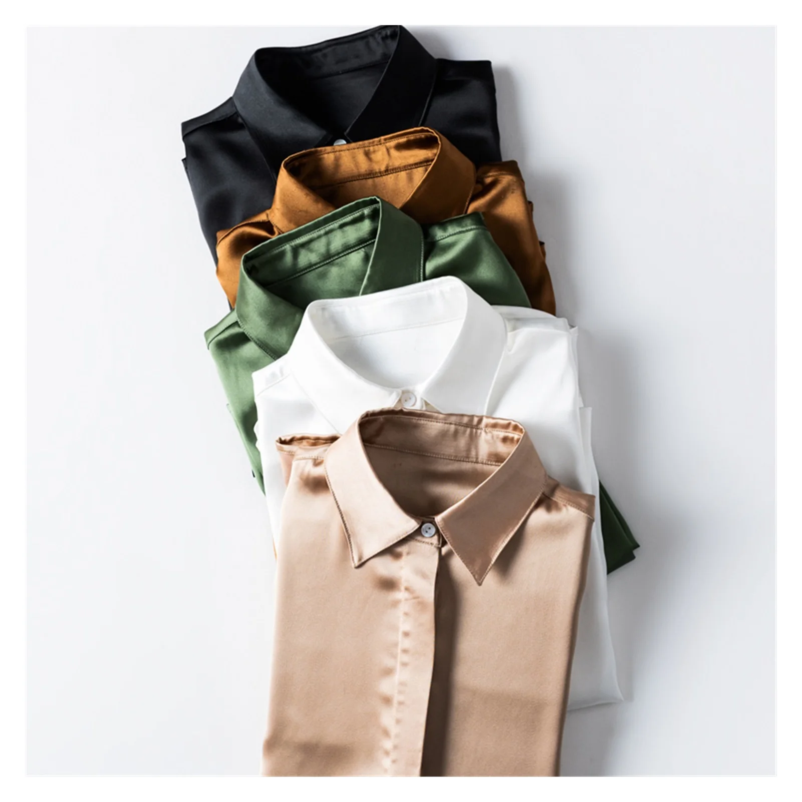

2022NEW High-end shirt women's new silk blouse mulberry silk
