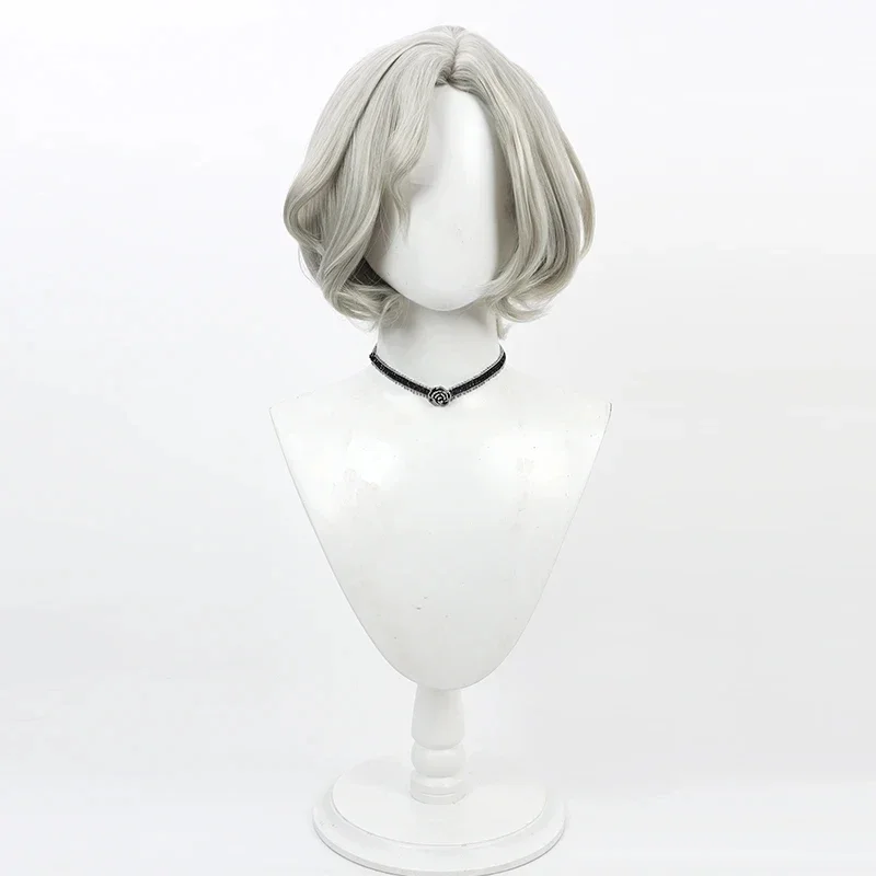 Вкусный в Dungeon Mithrun парик для косплея короткие серые синтетические волосы