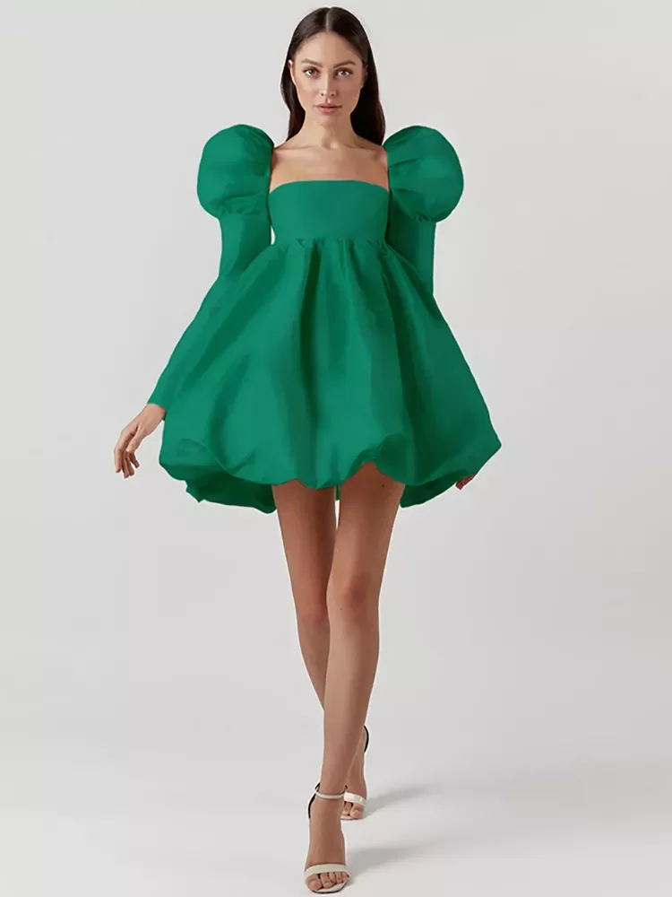 Mnealways18 женское вечернее платье с пышными рукавами шикарное бальное квадратным