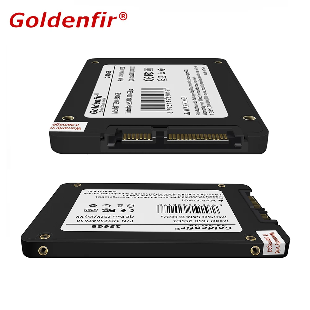 Goldenfir SSD 64GB 128GB 256GB Internal Solid State Drive 360GB 512GB 720GB 1TB 2.5 SATA Hard Disk SATA2.0 SATA3.0