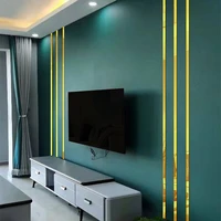 244cm strips mirror stainless decorative self adhesive wall stickers for background wall ceiling edging living room decoration