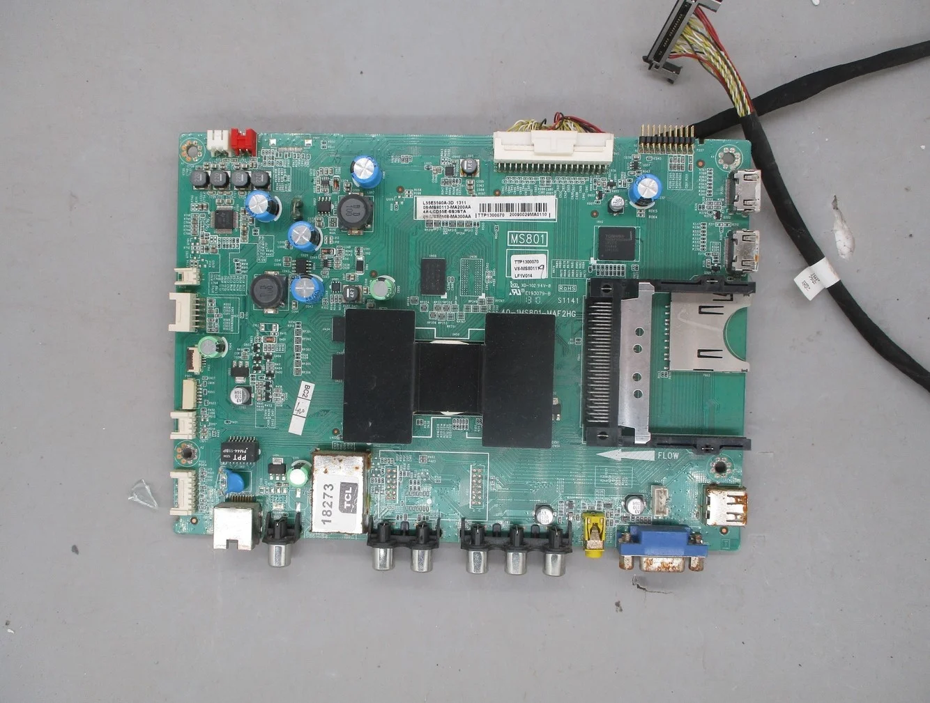 

Disassemble for TCL l55e5590a-3d mainboard 40-1ms801-maf2hg screen lta5500h023