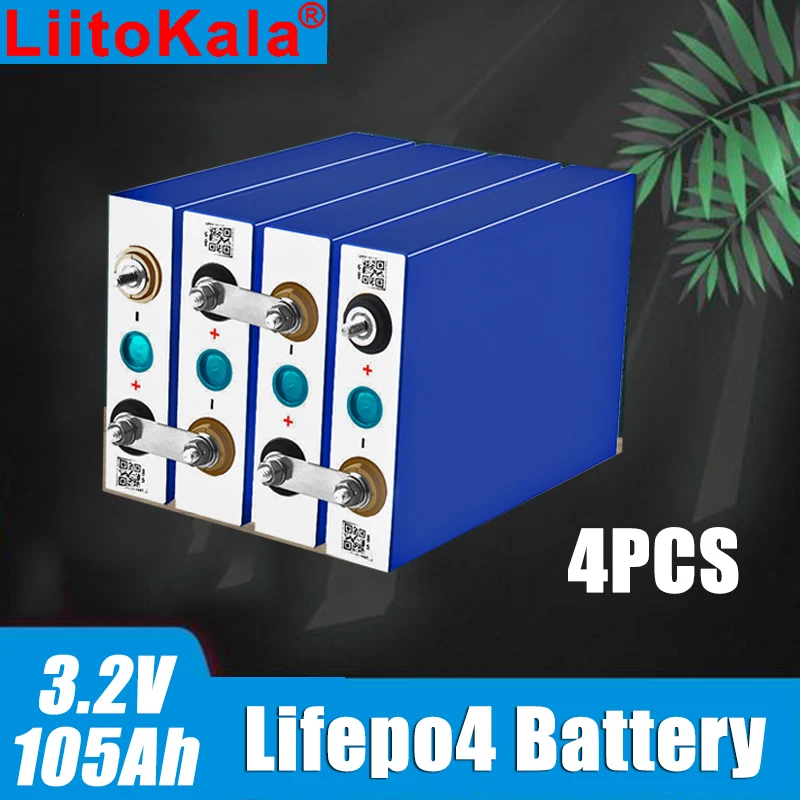 

4-18PCS LiitoKala A-Class 3.2V 105Ah Lifepo4 Battery 3C 300A Discharge is Applicable to DIY 12V 24V 36V 48V 400Ah Yacht Scooter