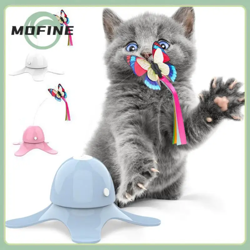 

360 Degrees Rotate Smart Cat Toys Stable Base Interactive Toy Prevent Slipping Night Fluorescent Effect Electric Cat Toy Durable