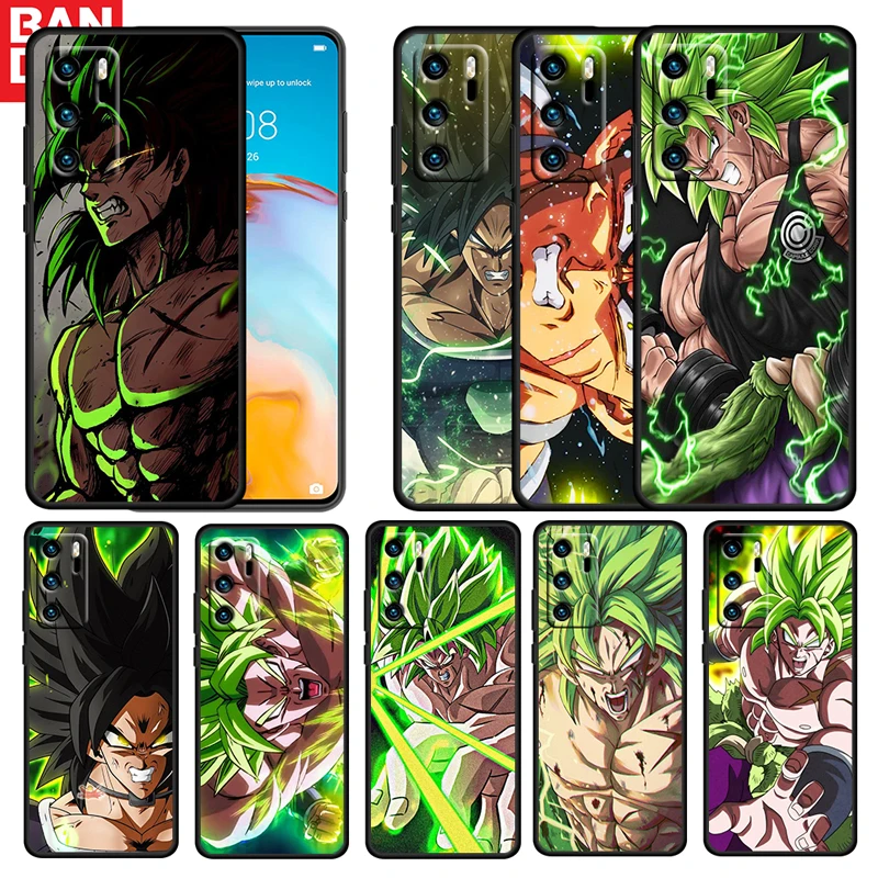 

Anime Dragon Ball Broly For Huawei P50 P20 P30 P40 5G P10 Pro Lite E Plus P9 Lite Mini Silicone Soft Black Phone Case Cover Capa