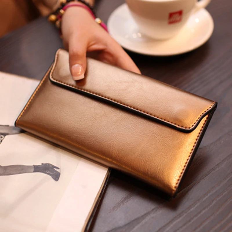 

Женский длинный стильный кошелек, роскошный кожаный держатель для карт, высококачественный минималистичный кошелек для монет, клатч, модны...